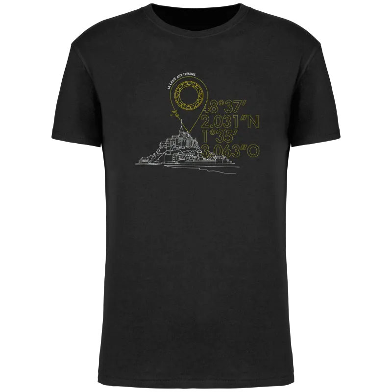 Tee shirt Bio Mont St Michel Homme La Carte aux Trésors