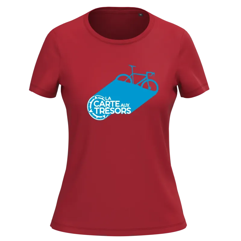 Tee shirt Bio Femme Hélico/Vélo La Carte aux Trésors