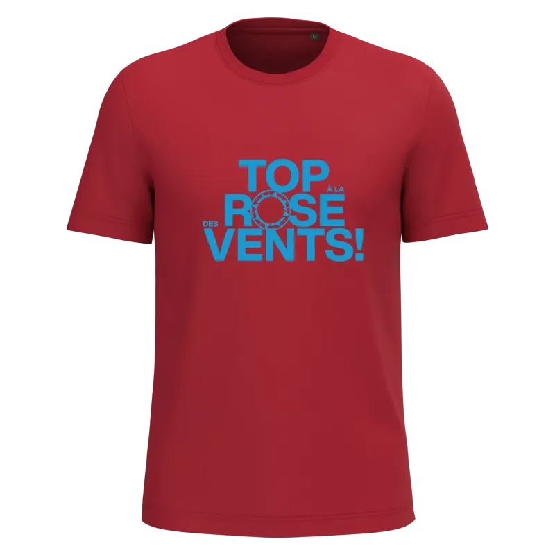 Tee shirt Bio Homme Top Rose des Vents ! La Carte aux Trésors