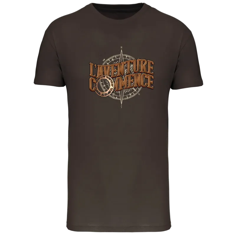 Tee shirt Bio Homme L'aventure Commence La Carte aux Trésors