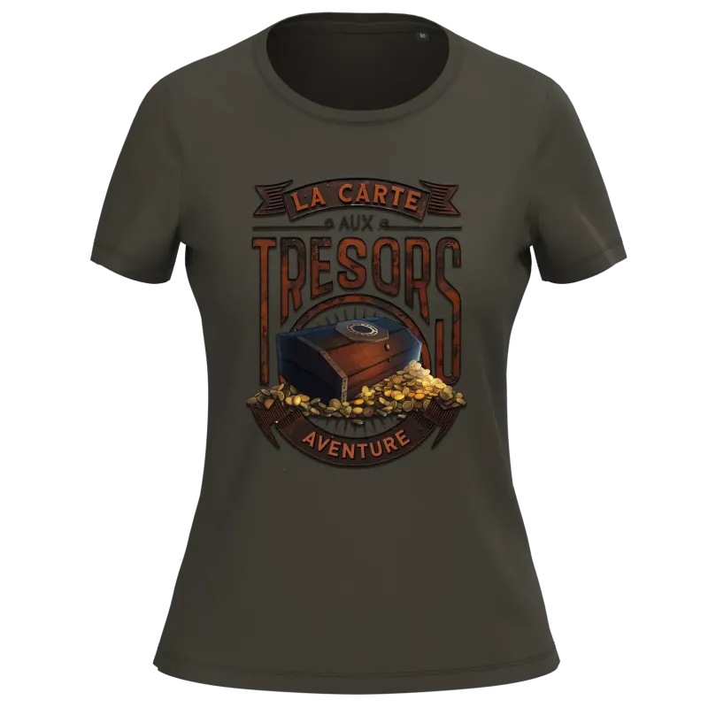Tee shirt Bio Femme Trésors Aventure La Carte aux Trésors