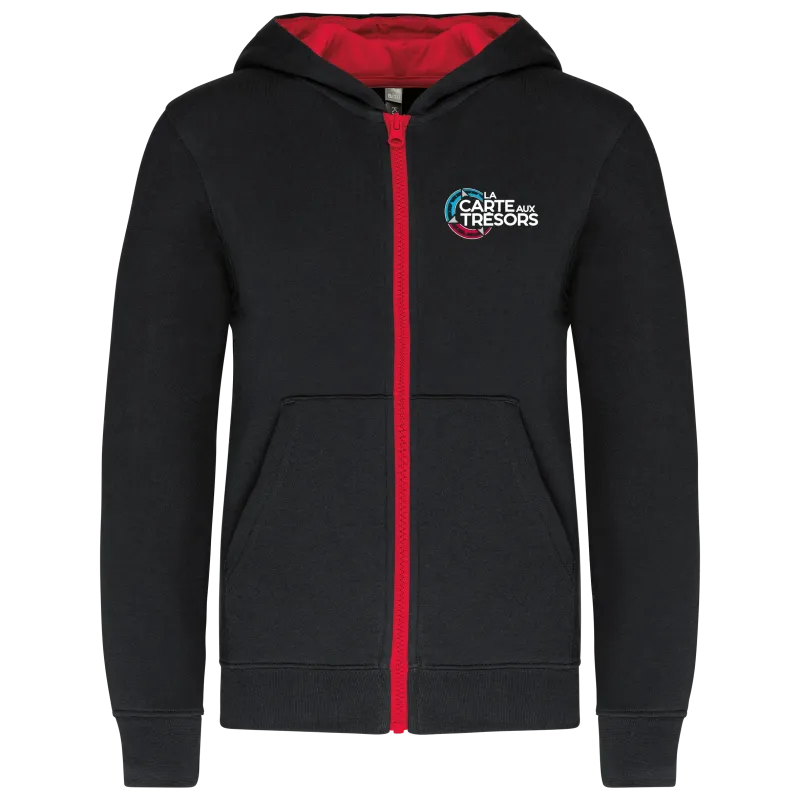 Sweat zippé capuche Enfant La Carte aux Trésors
